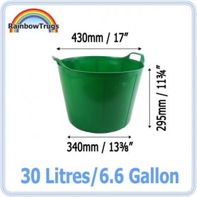 30 Litre Rainbow Trug - MEADOW GREEN