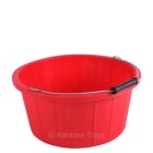 Coloured Shallow Feed Bucket - RED