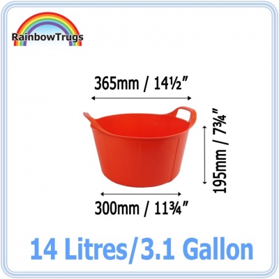 14 Litre Rainbow Trug - Pack of 7 Christmas Colours