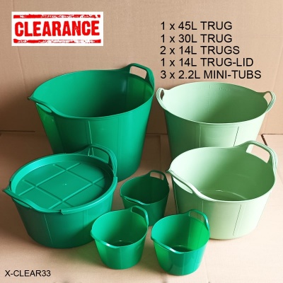 Assorted Mix of 7 x Rainbow Trugs and 1 Trug-Lid (Slight Seconds)