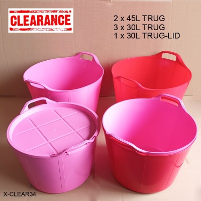 Assorted Mix of 5 x Rainbow Trugs and 1 Trug-Lid (Slight Seconds)