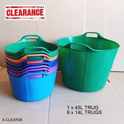Mixed pack of 9 Rainbow Trugs  (Slight Seconds)