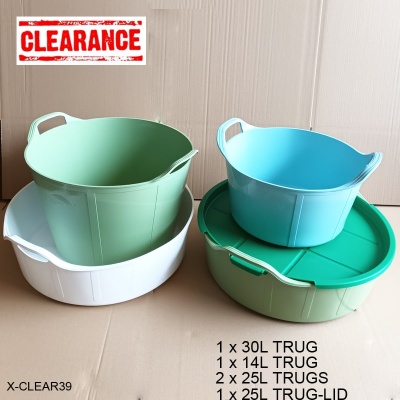 Assorted Mix of 4 Trugs and 1 Trug-Lid (Slight Seconds)