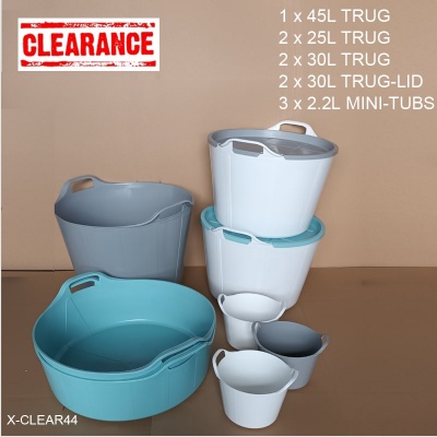 Assorted Mix of 8 x Rainbow Trugs and 2 Trug-Lid (Slight Seconds)