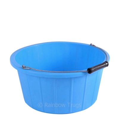 Coloured Shallow Feed Bucket - BLUE