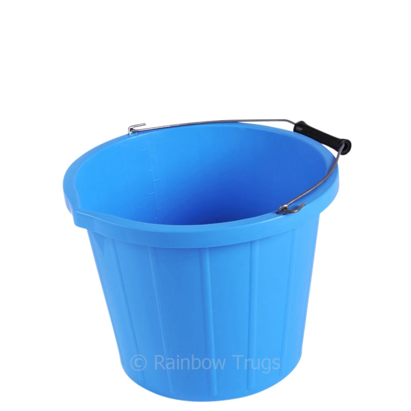 coloured plastic buckets