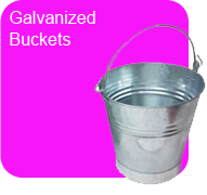 Galvanized Buckets in 7 and 13 Litres