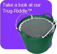 Trug-Riddle for soil sieving and grading